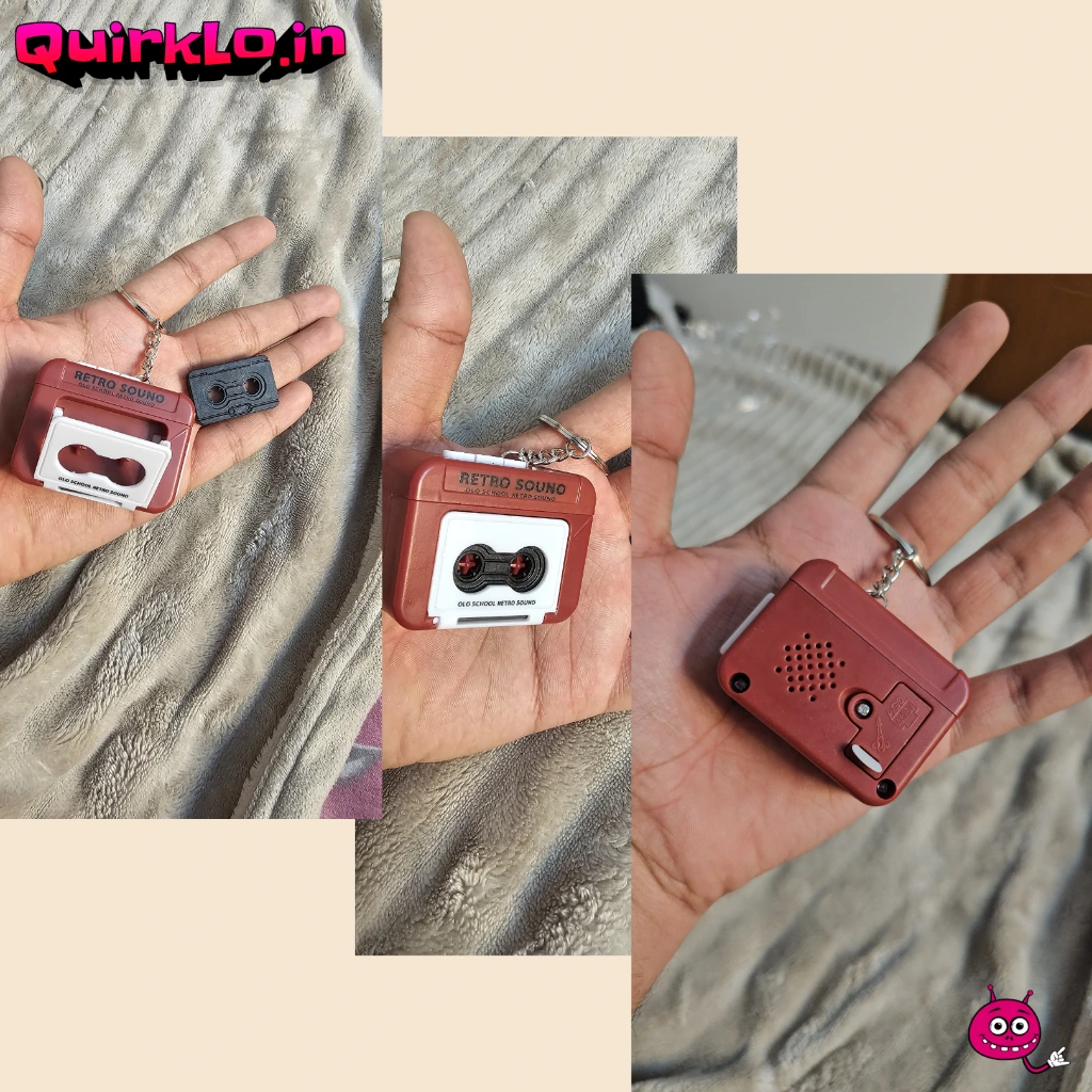 Retro Sound Cassette Keychain Radio