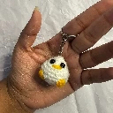 Handmade Crochet Chick Keychain