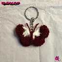 Handmade Crochet Butterfly Keychain