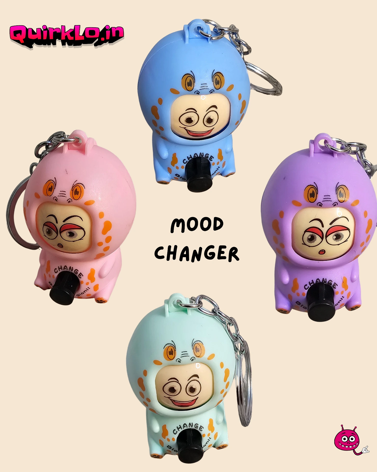 Face Changing Keychain (blue)