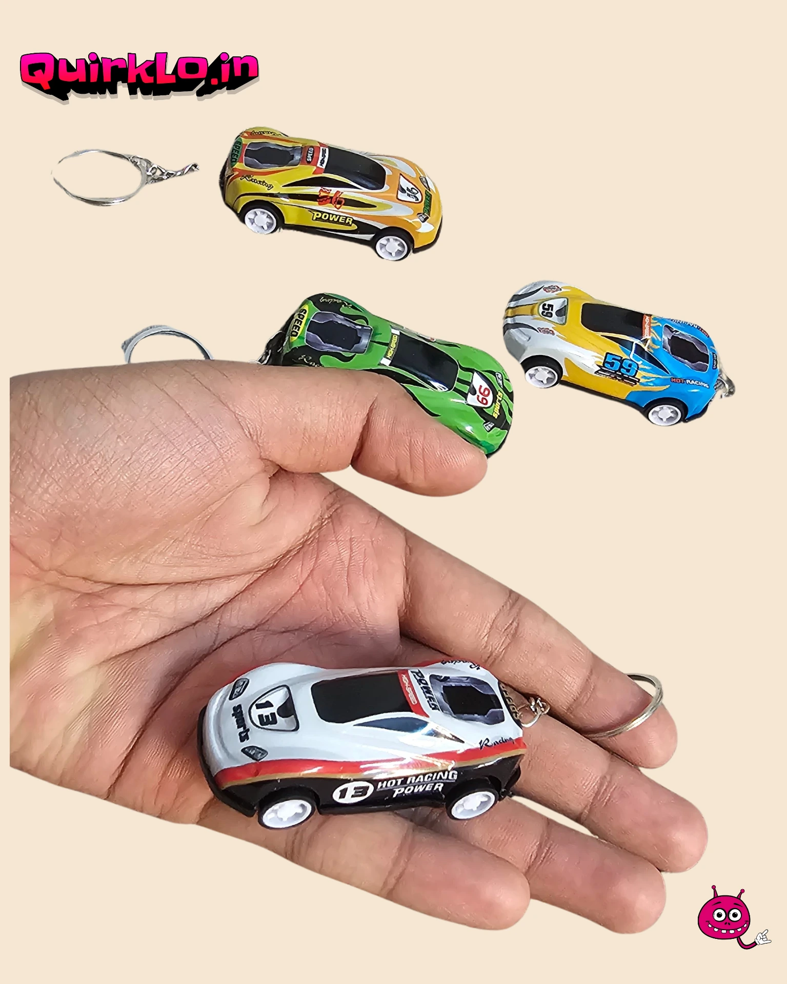 Car Keychain with Pull Back