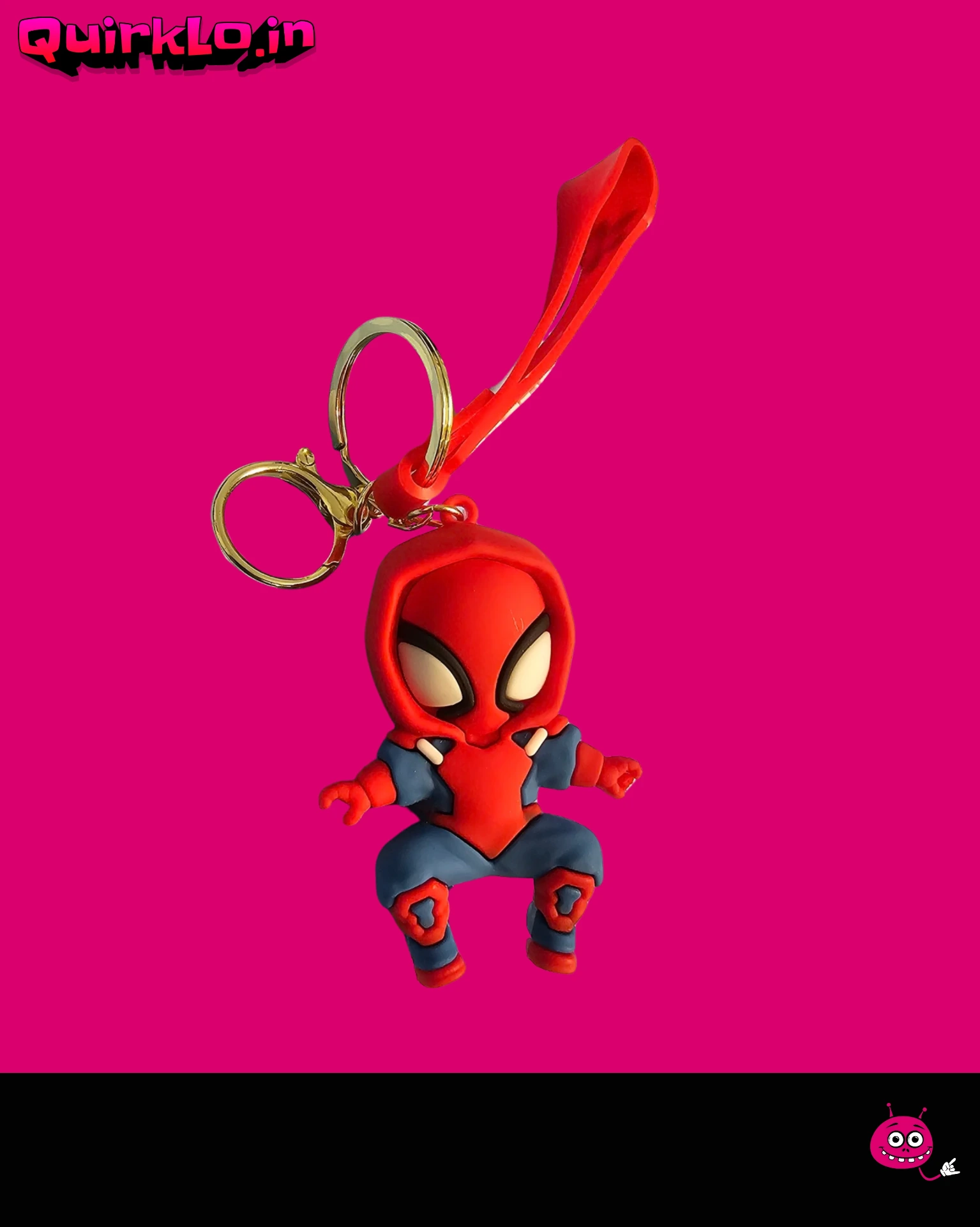 Red Spider Superhero Keychain
