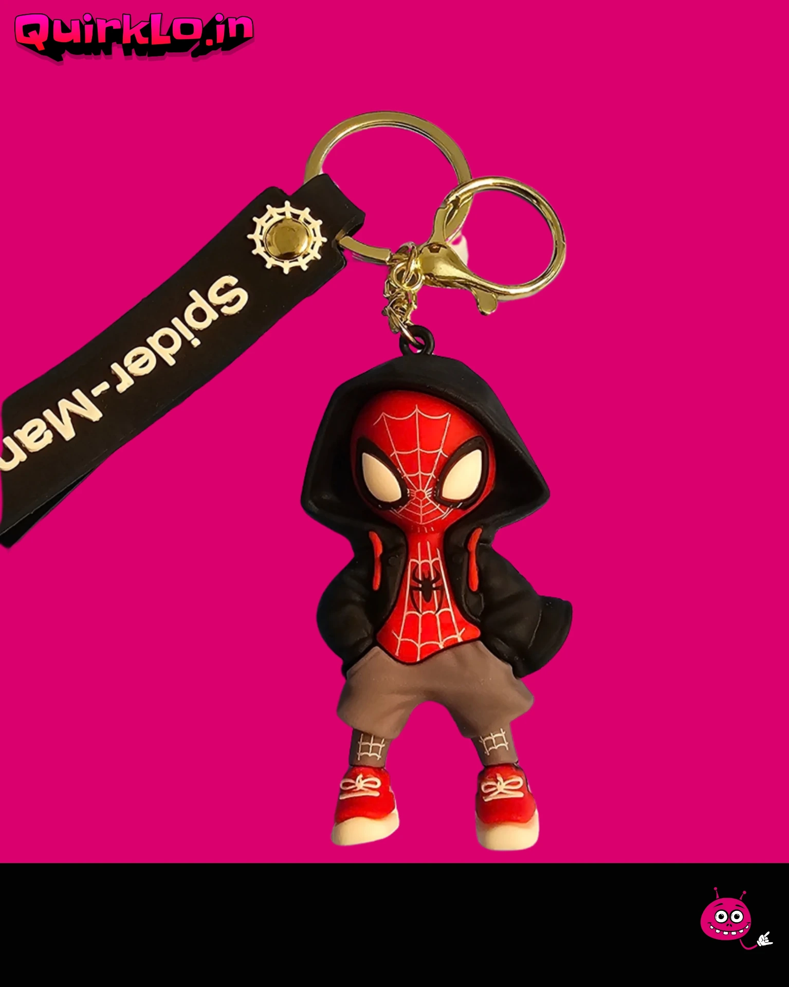 Jacketed Spider Superhero Keychain