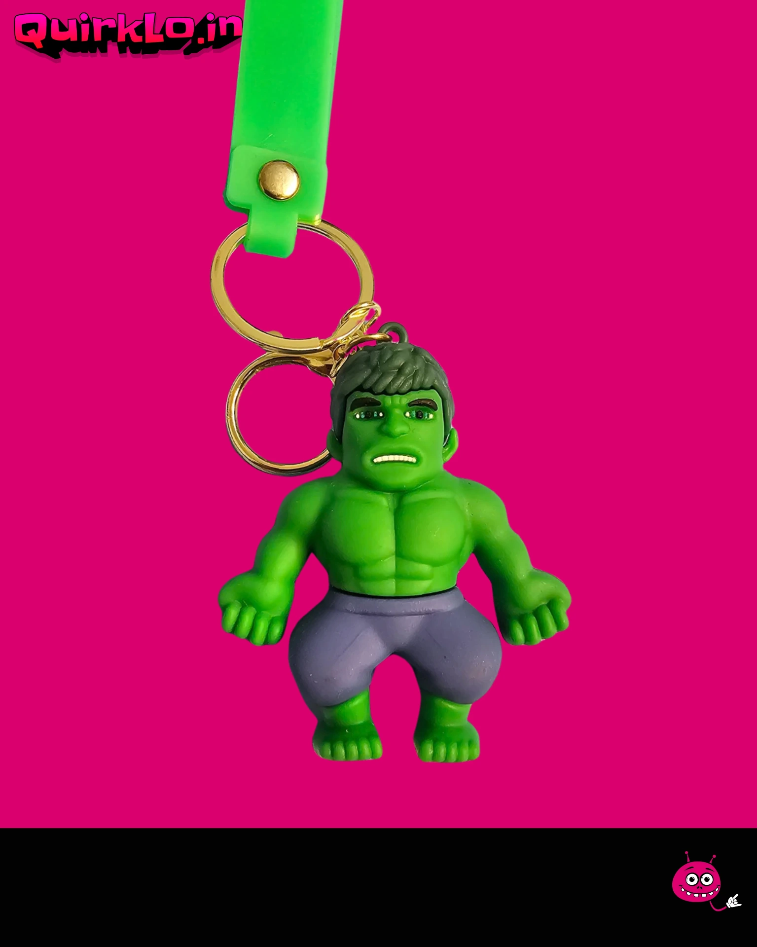 Green Superhero Keychain