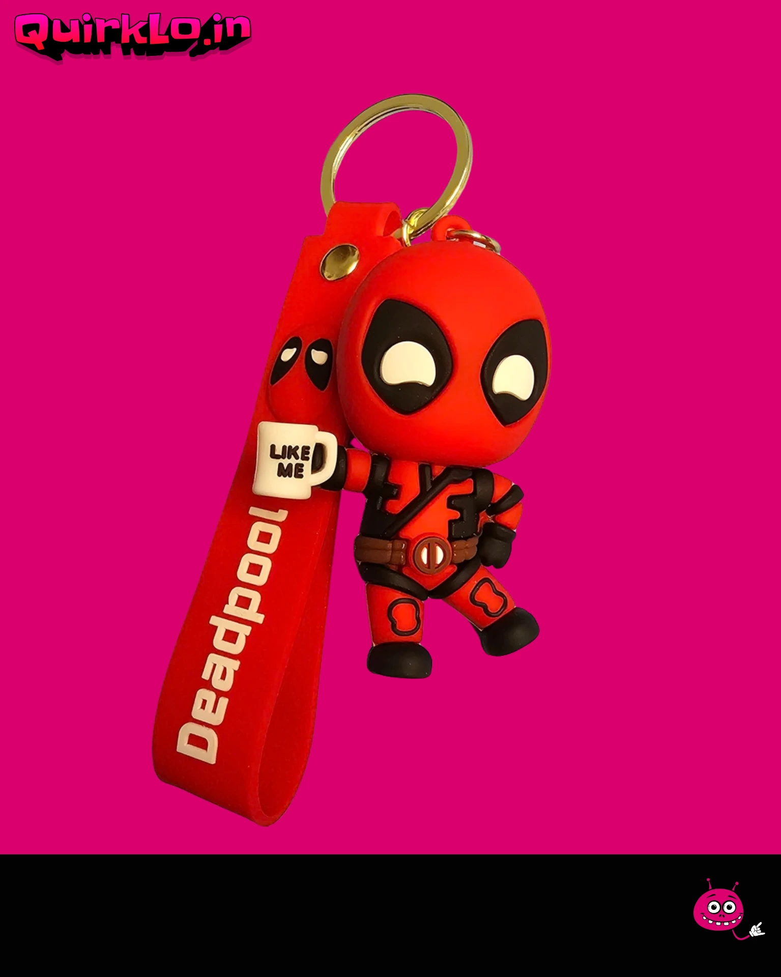 Funny Red Superhero Keychain