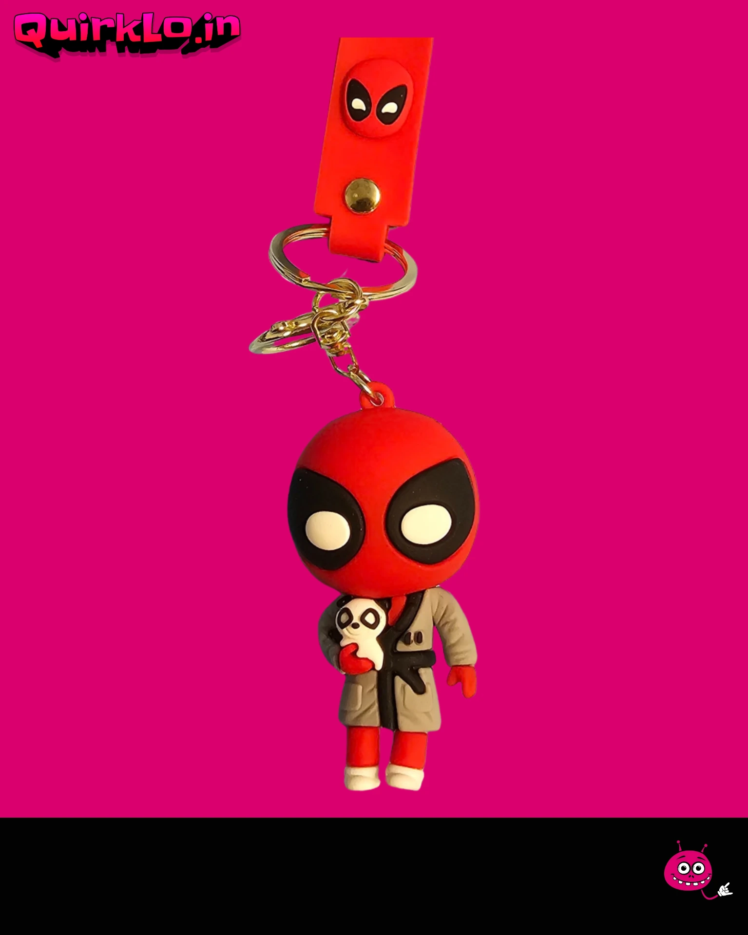 Red Superhero in Robe Keychain